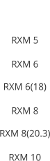 Part code RXM 5 RXM 6(18) RXM 6  RXM 8 RXM 8(20.3) RXM 10